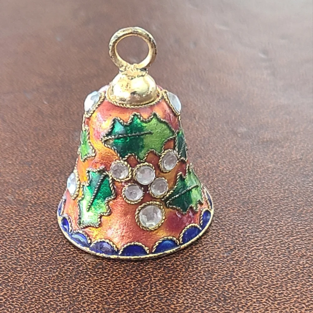 Cloisonne bell ornament 1.5